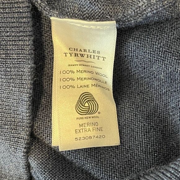 Charles Tyrwhitt Blue Men's Sweater - Picture 5 of 5